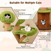 148 cm Tall Cat Tower Mushroom Cat Tree w/ 2 Condos & Plush Perch-Green