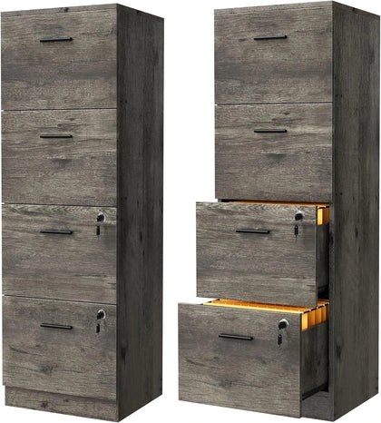 4 Drawers Vertical Filing Cabinet Lockable File Cabinets Office Storage Cabinet