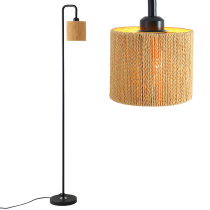 158cm Standing Floor Lamp Standard Livingroom lamp Hemp PaperRope ShadeUplighter