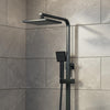 Bathroom Mixer Shower Thermostatic Dual Head Square Handset Matte Black
