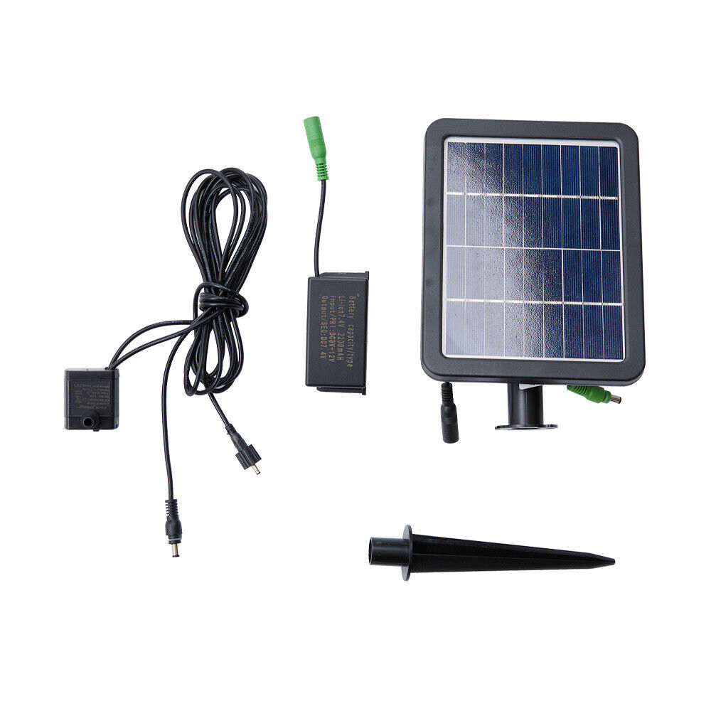 Solar Powered Garden Water Feature Outdoor Solar Fountain Cascading Waterfall