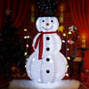 4ft 100LED 20 Lanterns Cashmere Fabric Retractable Snowman Garden Snowman Decora