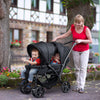 Double Seat Baby Stroller Portable Foldable Baby’s Safety Pushchair Adjustable