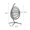 Large Garden Swing Seat Hanging Chair Basket Egg Shape Rattan with Matching Pad