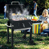 Outdoor BBQ Smoker Charcoal Barbecue Grill Portable Garden w/ Wheel & Cover