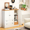 Freestanding Storage Cabinet w/ 3 Doors & 2 Large Drawers-White