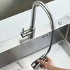 Kitchen Sink Taps Pull Out Spray Single Lever Faucets Mono Mixer Stainless Steel