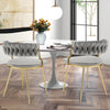 Modern Accent Dining Chairs Upholstered Velvet Dining Chair Set of 2 Grey