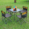 Folding Camping Table +4 Chairs Picnic Fishing Portable BBQ Patio Outdoor Garden