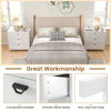 3-tier Wooden Nightstand Multipurpose 3-tier Side Cabinet
