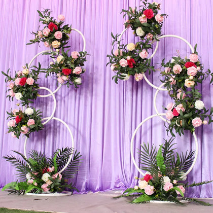 2x Wedding Backdrop Stand Flower Rack Metal Arch Door Party Prop Archway Decor