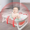 Portable Baby Bath Tub Toddler Bathtub with Thermometer Collapsible Baby Shower