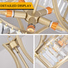 Elegant K9 Crystal Glass Chandelier 5-Light Ceiling Pendant Lighting Fixture E14