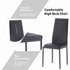 2/4/6pcs Faux Leather Velvet Fabric Dining Chairs Metal Legs Dining Room Kitchen