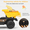 12V Battery Powered Dump Truck Kids Ride On Engineering Car Toy w/Remote Control