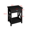 Retro Vintage Sofa Side Stand Table Bedside Cabinet Nightstand One Drawer Shelf