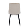 2 Dining Chairs Set Velvet Upholstered Back Dining Room Chair With Metal Legs