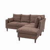 L-Shaped Corner Sofa, Sectional Couch with Built-in USB Port Chaise