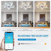 LED Ceiling Fan Light Dimmable Living Room Chandelier Lamp With Remote Wuqmepigy