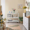 Industrial 3-Tier Console Table Rustic Sofa Narrow Accent Side Table X-Design