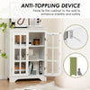 Bathroom Floor Cabinet Freestanding Display Storage Cabinet w/ Doors