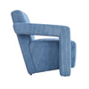 Dusk Ciara Accent Chair in Blue Corduroy with Hattie-1 Drawer Side Unit RRP £599