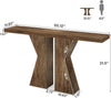 55-Inch Console Table, Farmhouse Wood Narrow Sofa Table for Entryway Living Room