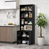 6-tier Modern Style Storage Cabinet 178 CM Bookcase-Black