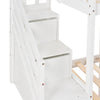 Double Bunk Beds 3FT Single Pine Wooden Bed Kids Sleeper with Slide and Ladder