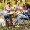 Portable Wood Burning Stove Wood Camping Stove Heater with 2 Cooking Positions