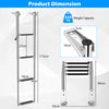 4-Step Telescoping Boat Ladder Folding Dock Ladder Extendable Boat Ladder 225 KG