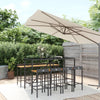 Bulliing Dining Set Bistro Furniture,for Balcony Terrace Poolside,9 Piece P6R6