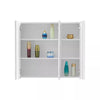 3 Doors Bathroom Cabinet Wall Mounted Mirrored Cupboard with 6 Shelves Storage