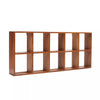 Vintage 10 Grids / House Shape Floating Wall Shelf Wooden Storage Display Rack