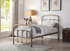 Luxury Antique Brass Metal Bed Frame Vintage Industrial Style | Double King Size