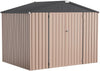 8 x 6FT Galvanised Garden Storage Shed Metal Garden Shed Lockable for Tool Bike