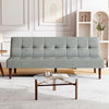 Modern Fabric 3 Seater Sofa Recliner Sleeper Sofa Bed Single With Solid Wood Leg