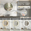 LUVODI LED Bathroom Mirror with Clear Glass Frame Backlit Defog Dimmable Mirrors