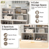 Modern 6-Cube Storage Organizer with 2 Anti-tipping Kits-White