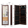Wall/Door Mounted Jewelry Armoire Organizer Full-length Mirror Storage Cabinet