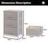 4/5/6 Fabric Beside Cabinet Storage Unit Chest of Drawers Organizer Living Room