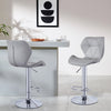 2 x Bar Stools Kitchen Swivel Gas Lift Chrome Base Stools Breakfast Pub Chair