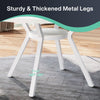 Round Dining Table for 6-8 People, 120cm Large Kitchen Tables with Metal Legs