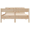 Bed Frame with Headboard 140x200 Solid Wood Pine V1H4