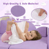 COSTWAY 8-Piece Modular Kids Play Couch Convertible Climb & Crawl Foam-Purple