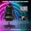 RGB Office Reclining Chair with Footrest & Bluetooth Music Speakers Gaming Chair