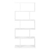 5-tier Bookcase Industrial S-Shaped Bookshelf Modern Storage Display Rack