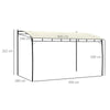 3 x 4 m Outdoor Pergola Gazebo Sun Shade Shelter w/ Metal Frame for Garden Patio