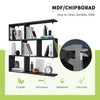 Black Book Shelves Wall Mounted Display Shelf Storage Rack Decorative Open Unit