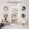 6-Tier Bookcase Freestanding S-Shaped Bookshelf Multifunctional Display Rack